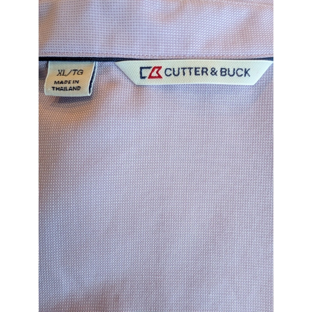 Cutter And Buck Women's Shirt Size XL Button Up Lavender Corvette Museum Logos - Picture 7 of 7